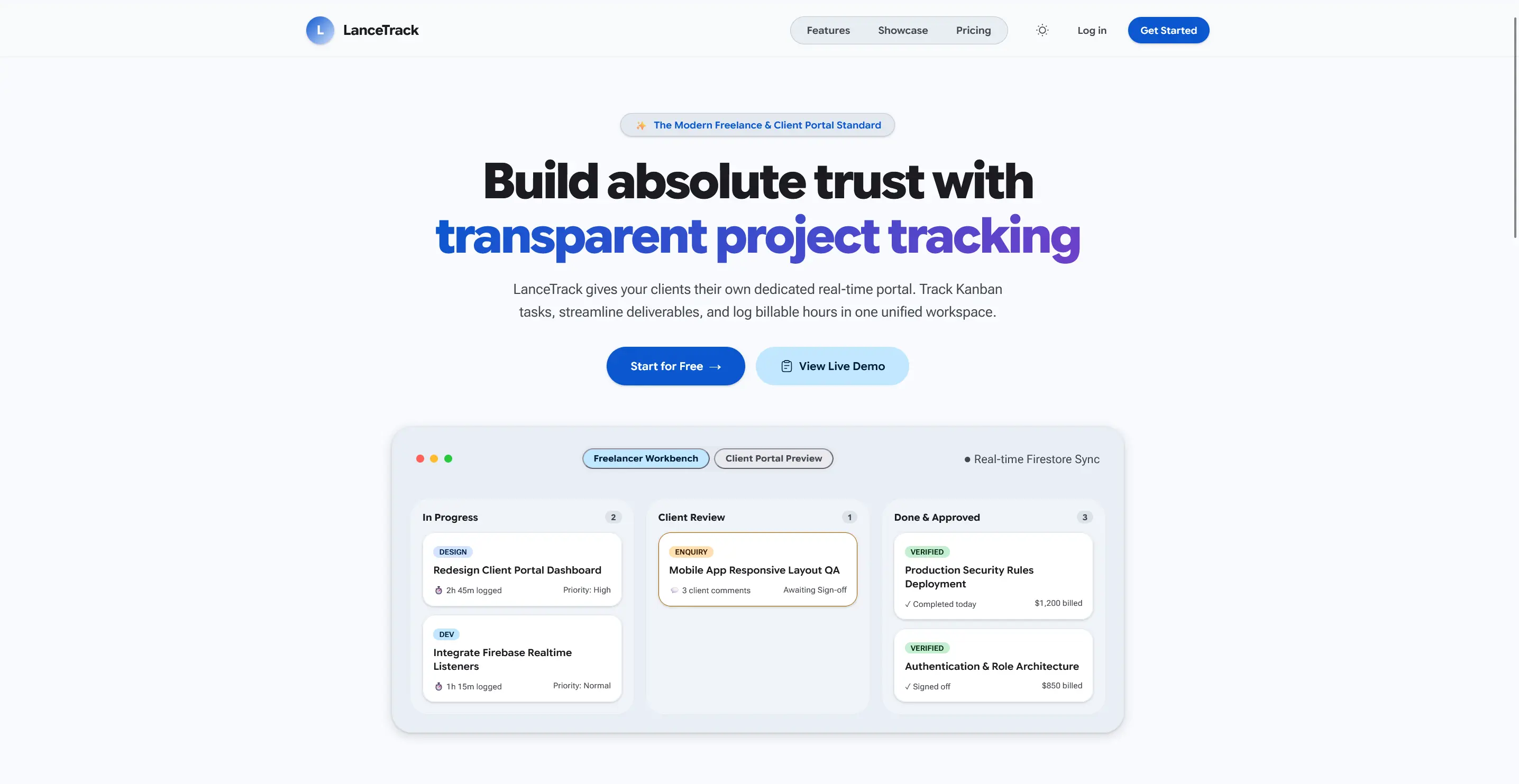 Screenshot 1 of LanceTracker