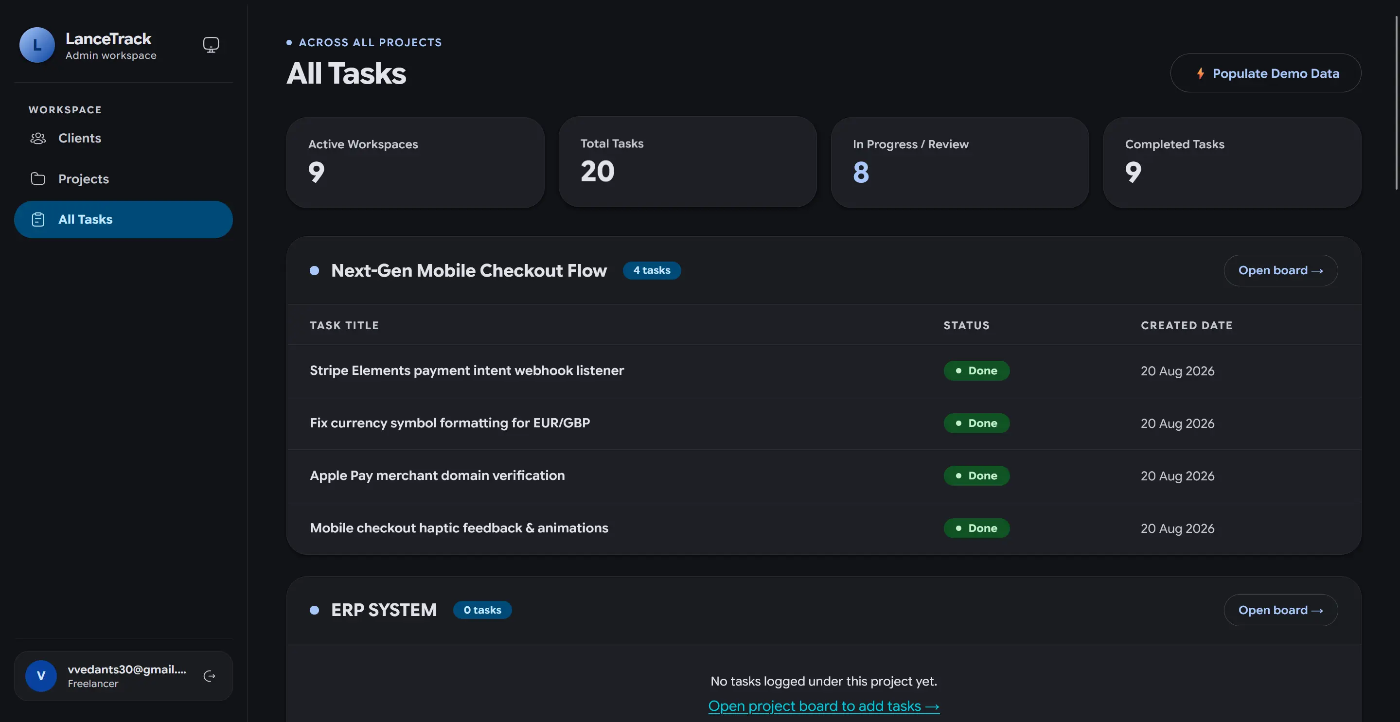 Screenshot 6 of LanceTracker